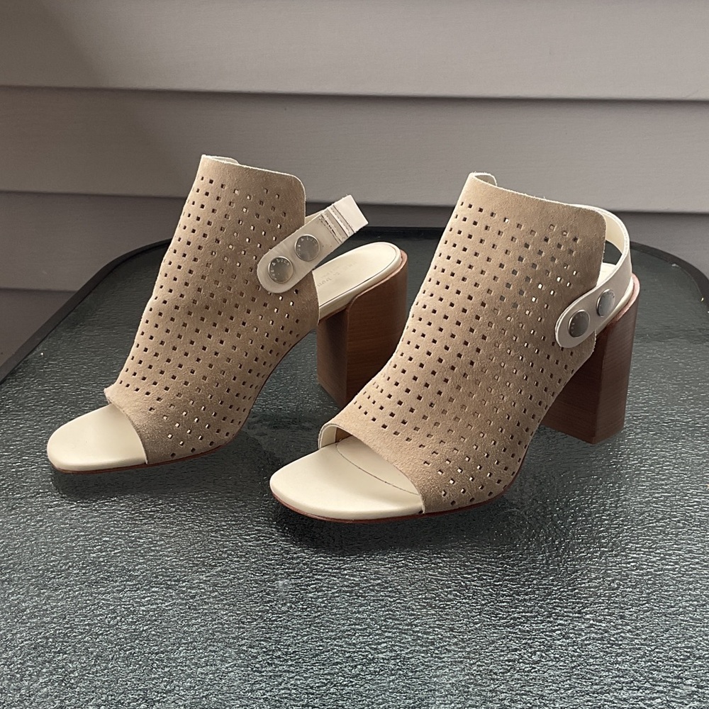 Rag & Bone Beige and White Heeled Sandals